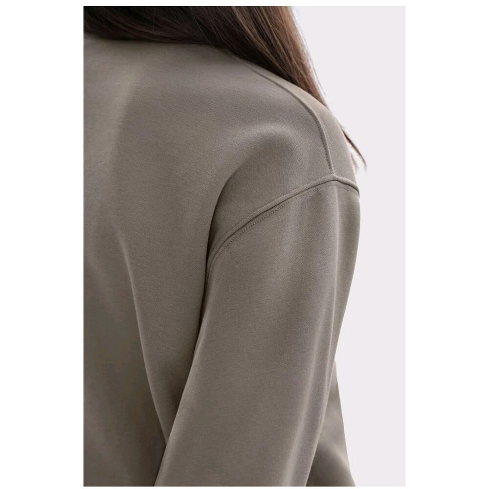 PUMIEY Women's Oversized Sweatshirts Fleece Crew Neck Long Sleeve Size Small - Picture 5 of 6